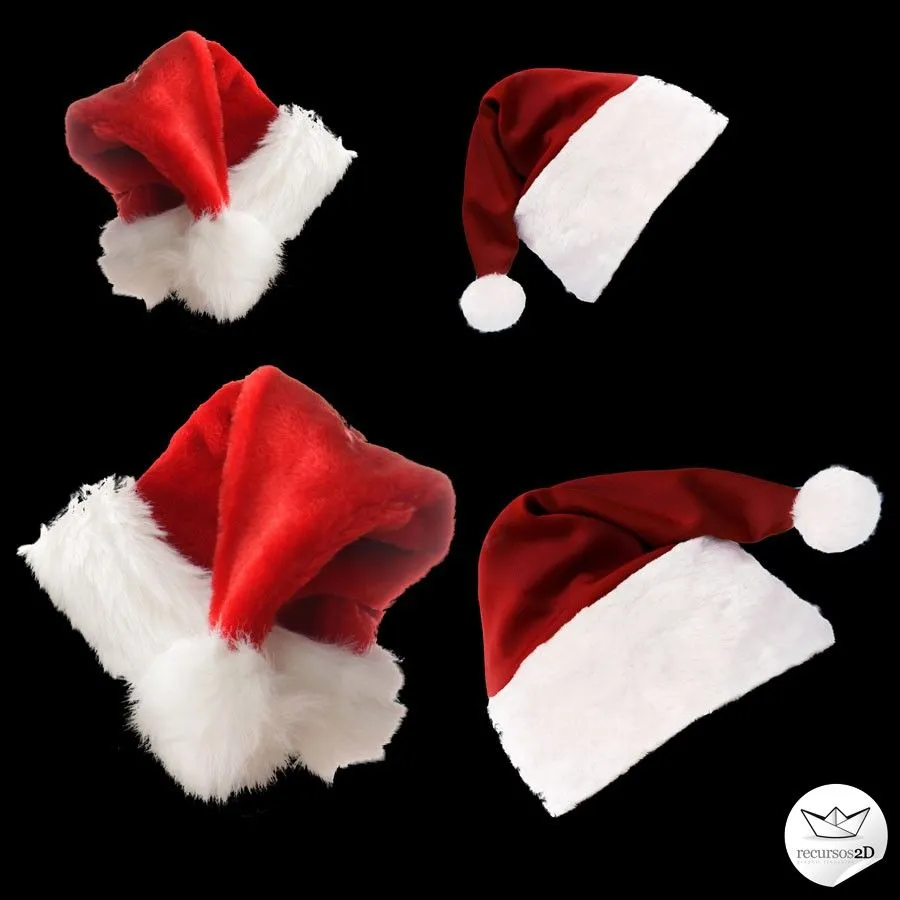 Gorros de navidad en formato PSD (High Resolution PSD Christmas Hats ...