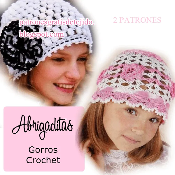 Gorros Tejidos al Crochet - 2 modelos con esquemas | Crochet y Dos ...