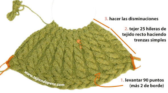 Gorros con trenzas tejidos a dos agujas - Imagui