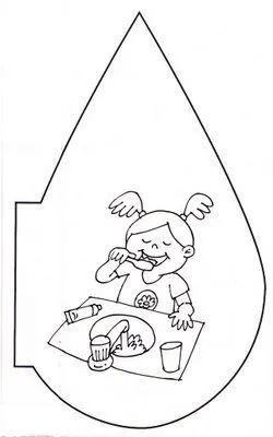 GOTAS DE AGUA CON DIBUJOS PARA PINTAR