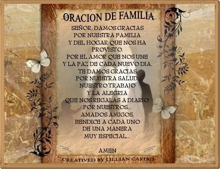 GOTAS PARA EL ALMA: ORACION DE FAMILIA