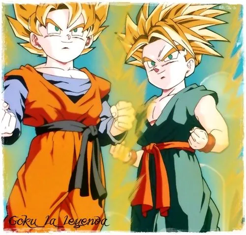 Goten y Trunks VS Goku y Gohan(Cell Games)