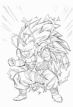 Gotenks Super Sayajin 3 DBZ Para Pintar