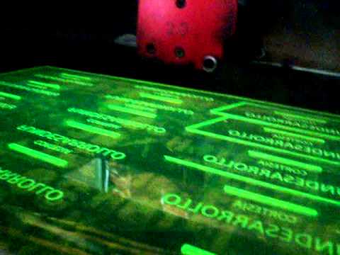 Grabado y corte acrilico colombia laser bucaramanga - YouTube