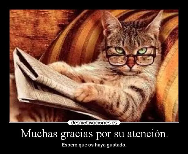 Muchas gracias por su atención. | Desmotivaciones