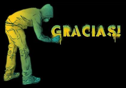 Gracias en un graffiti - Imagenes con Frases, Fotos y Carteles ...