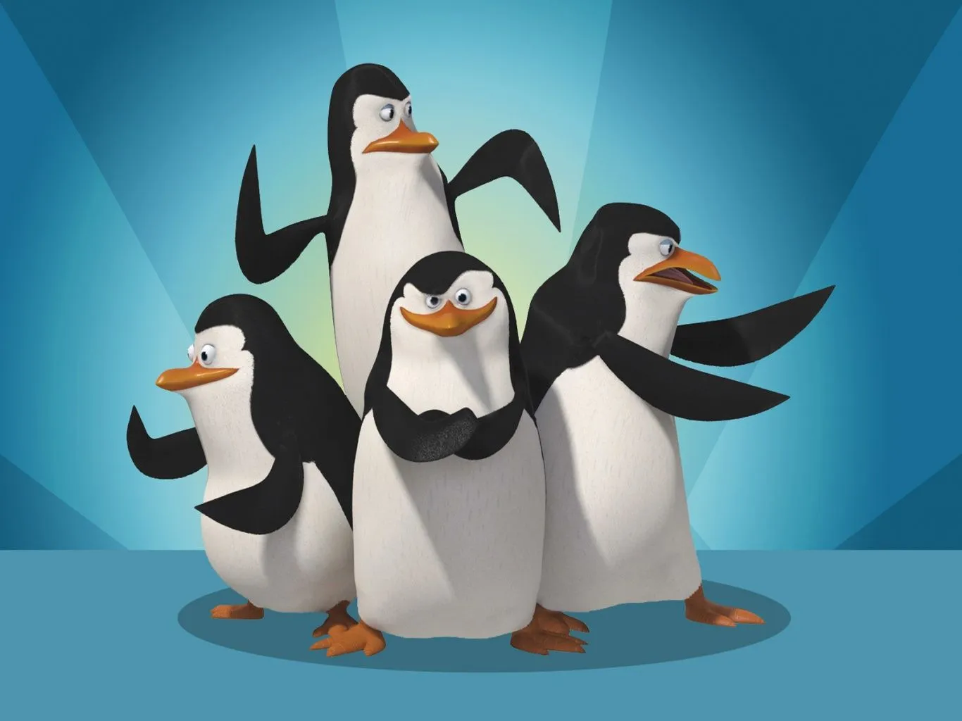  ... vez a estos graciosos pinguinos en el film de animacion madagascar que