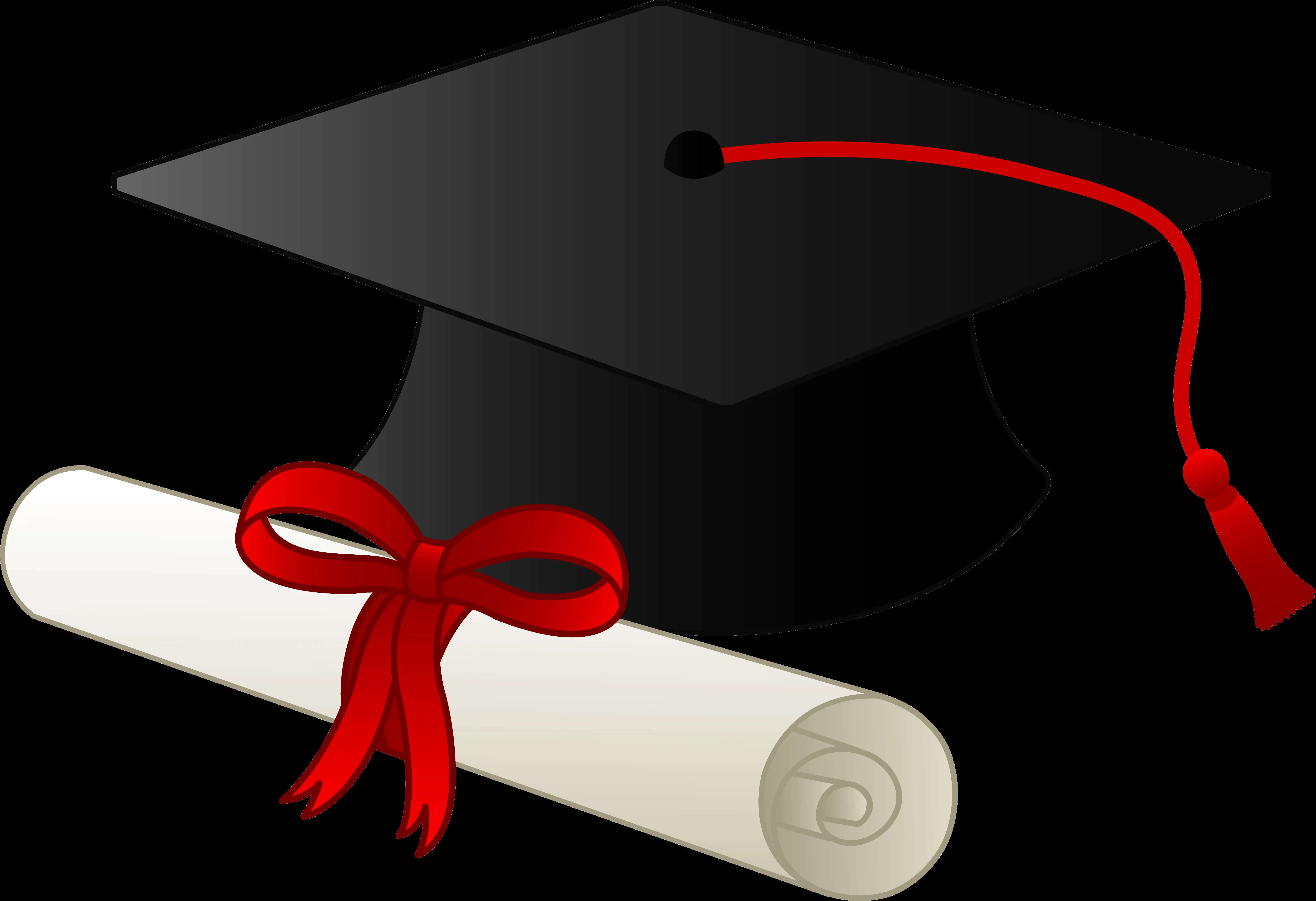 Graduation Cap And Diploma image - vector clip art online, royalty ...