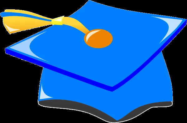 Graduation Hat Blue And Gold clip art - vector clip art online ...