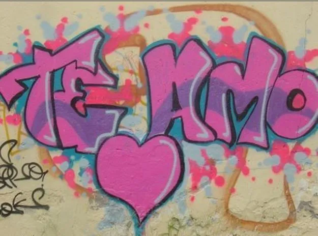 Te amo mucho mi amor graffiti - Imagui