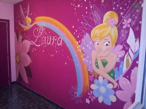 Graffiti mural infantil para Laura - El blog de Logoart David Gomez