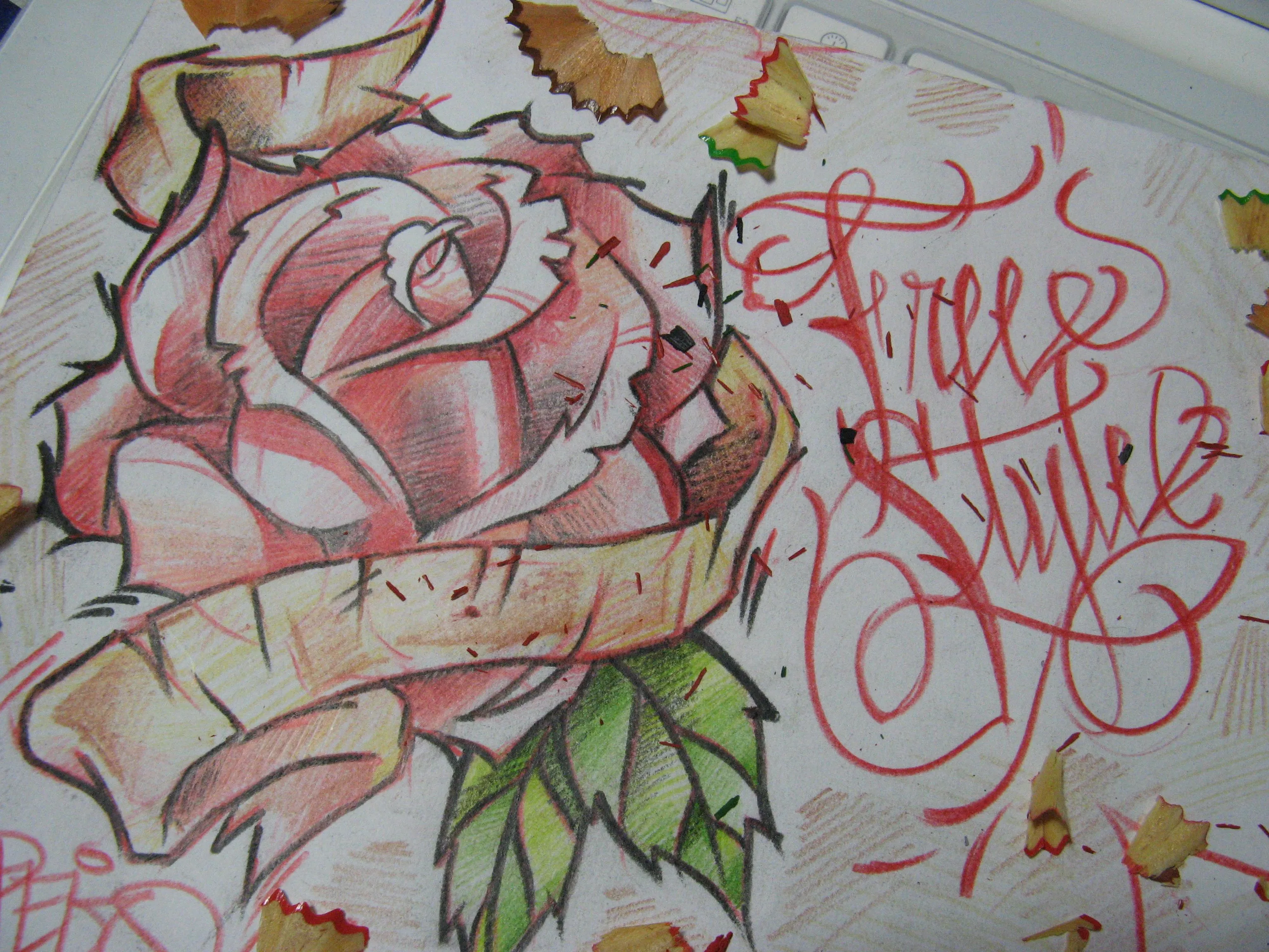 Graffitis de rosas - Imagui