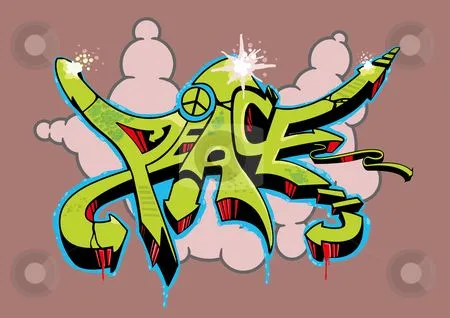 Graffiti Peace stock vector