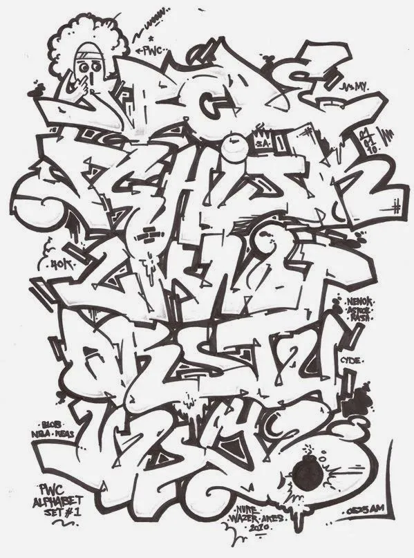 Graffiti Wall: Graffiti Alphabet Wildstyle