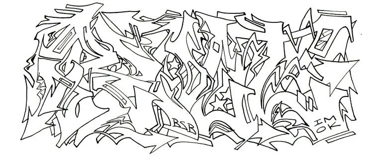 graffiti walls: Wildstyle Graffiti Gallery - Photo, Sketches, Outline