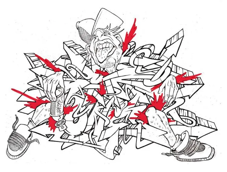 Graffitis abecedario wildstyle - Imagui