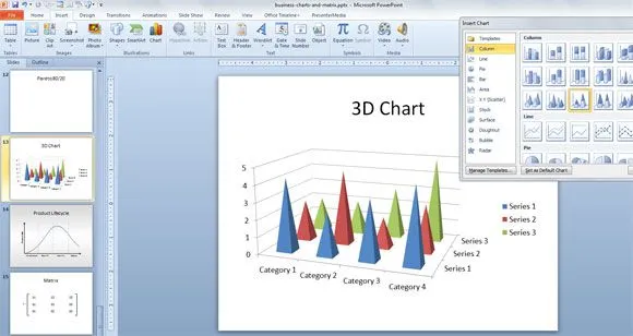 Gráficos 3D para presentaciones en PowerPoint