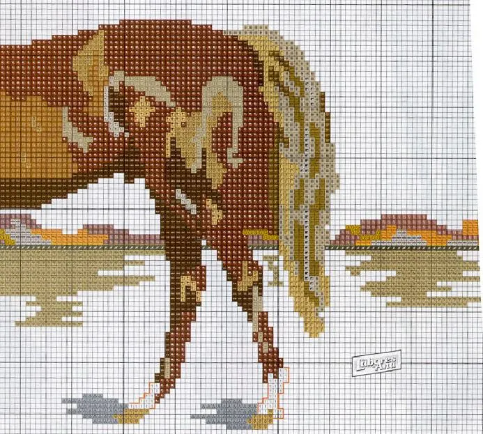 Graficos de caballos en punto de cruz - Imagui