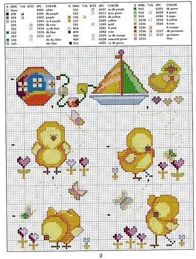 Gráficos Ponto Cruz e Artesanato: Gráficos para bebês