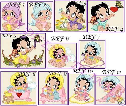 Gráficos de punto de cruz de Baby Betty Boop