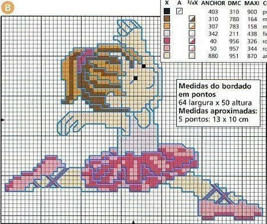 graficos punto de cruz bailarinas | Aprender manualidades es ...