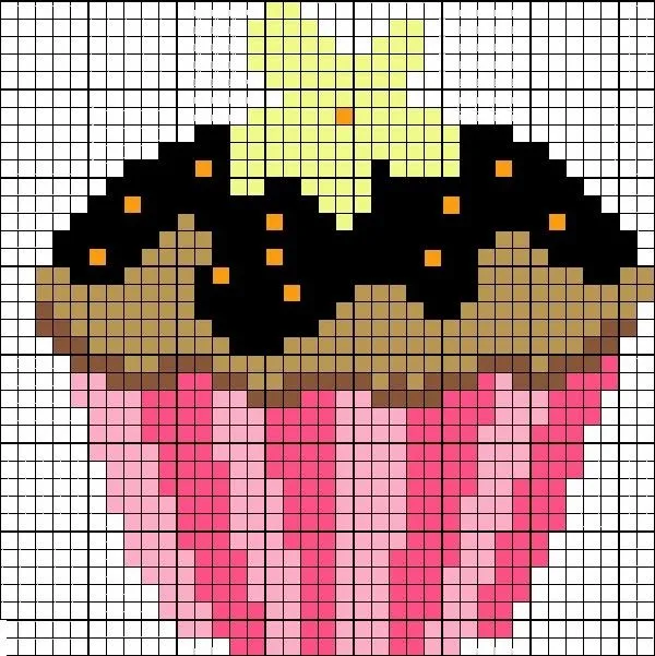 Graficos de punto de cruz de cupcakes - Imagui