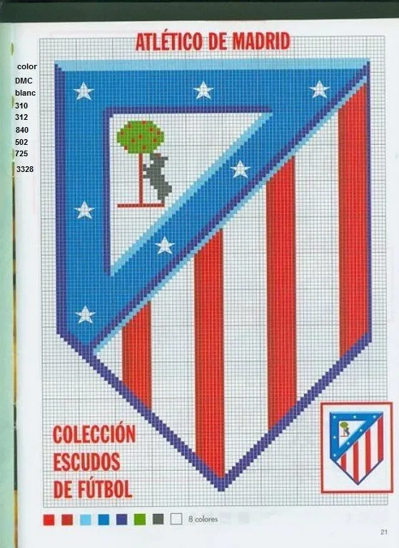 GRAFICOS PUNTO DE CRUZ GRATIS : ESCUDOS DE FUTBOL(43)