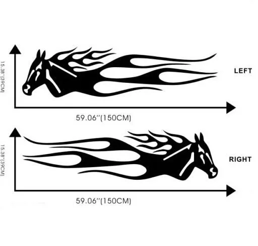 Gráficos de vinilo del coche etiqueta lateral calcomanías Running ...
