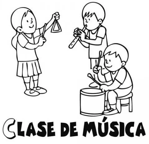 gratis de clase de música para colorear con niños