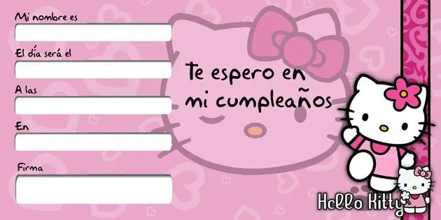  gratis de Hello Kitty para imprimir, Tarjetas gratis de Hello Kitty ...