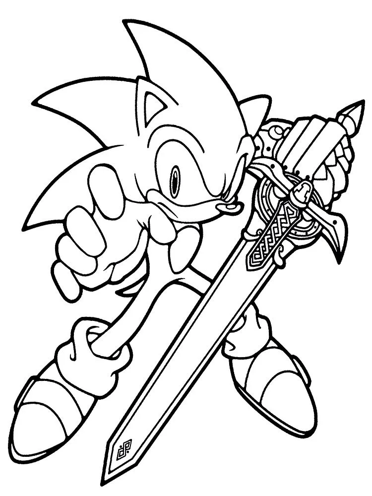 Gratuitos dibujos para colorear – Sonic, descargar e imprimir