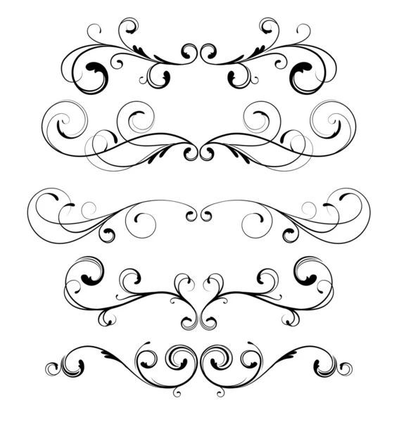 elementos decorativos florales — Vector stock © ladyann #