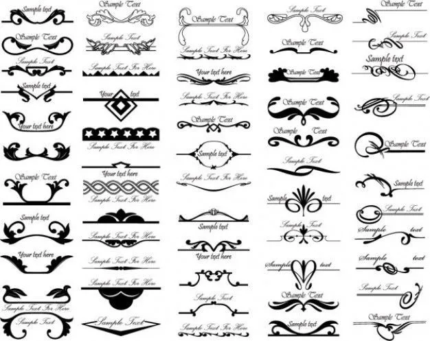 Grecas De Flores En Blanco Y Negro Free Vector For Free Download ...