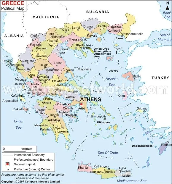 Grecia mapa politico - Imagui