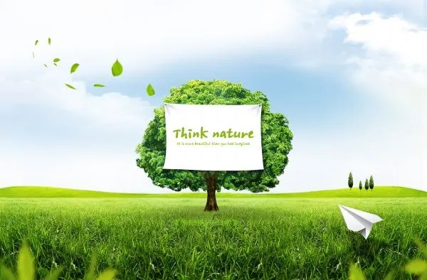 Green Nature psd background - Backgrounds PSD File free download