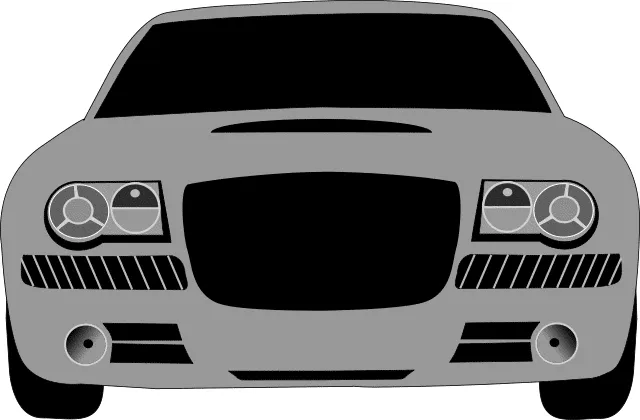 grey car front end big - public domain clip art image @ wpclipart.com