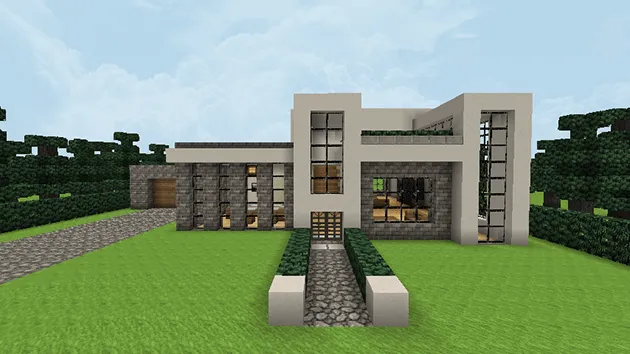 Gri Disegni - Minegrift: Modern House 1 - Casa Moderna en Minecraft