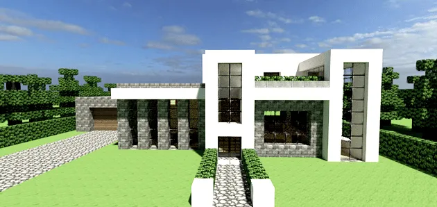 Gri Disegni - Minegrift: Modern House 1 - Casa Moderna en Minecraft