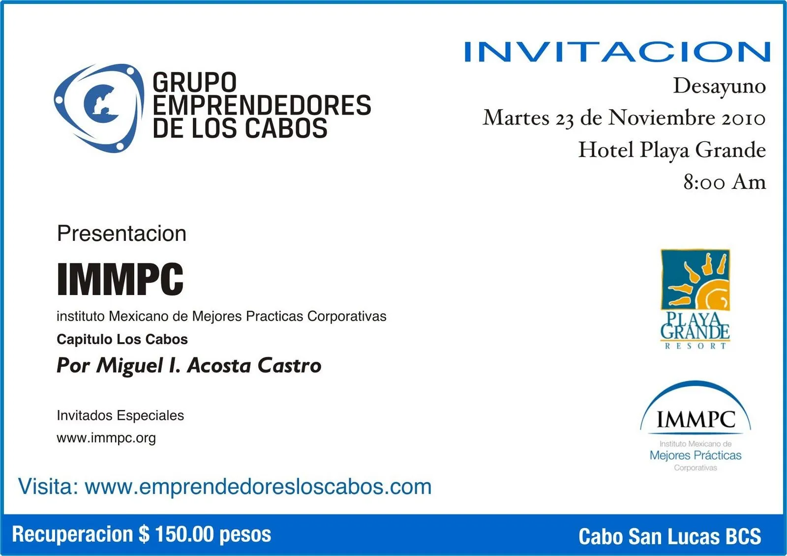 Grupo Emprendedores de Los Cabos: Instituto Mexicano de Mejores ...