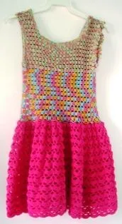  ... Grupo de Labores y manualidades > Vestido niña crochet