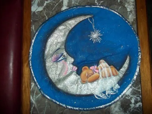  ... de Grupo de Pintura sobre tela > Osito en la luna