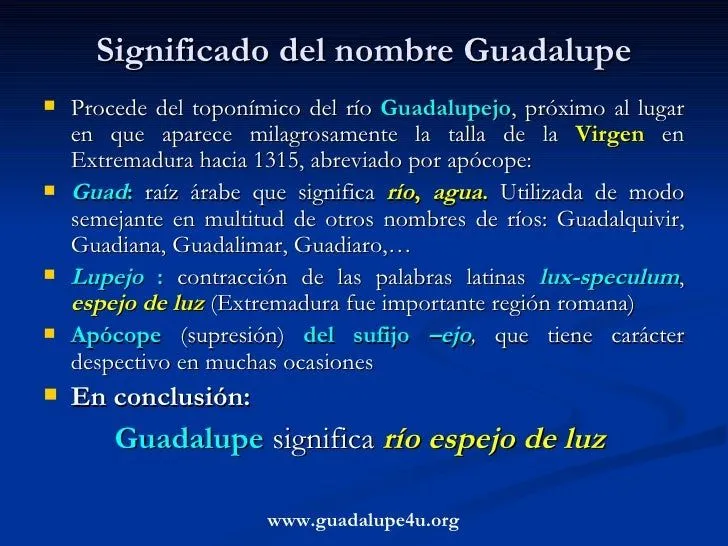 Guadalupe es su Nombre