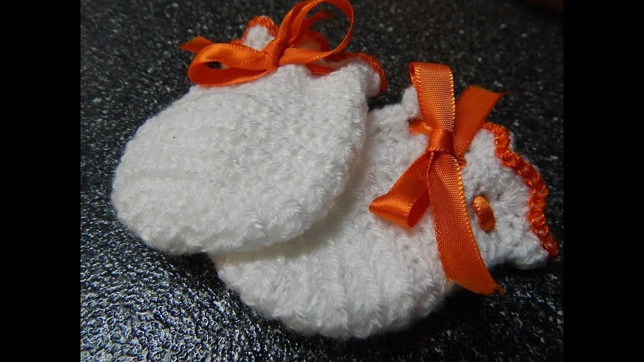 Guantes para Bebe Crochet - YouTube