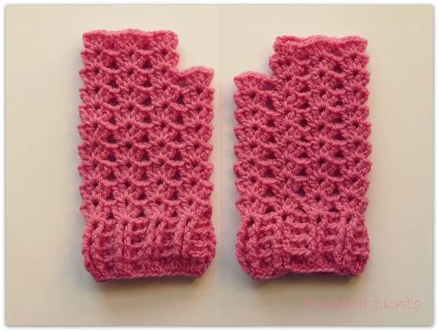 Mitones a crochet para bebé paso a paso - Imagui