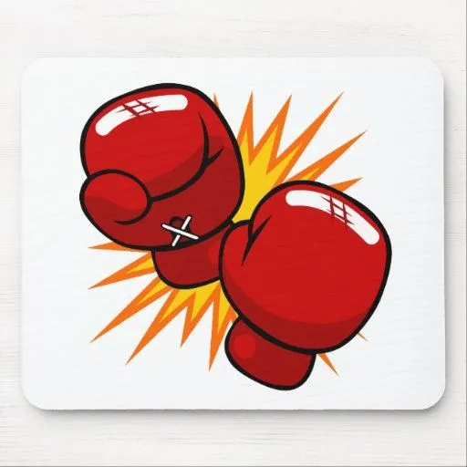 Guantes de boxeo del dibujo animado alfombrilla de ratones | Zazzle