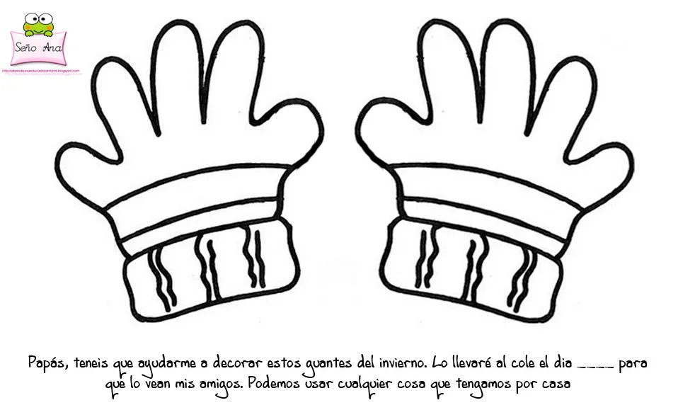 Guantes de invierno dibujo - Imagui