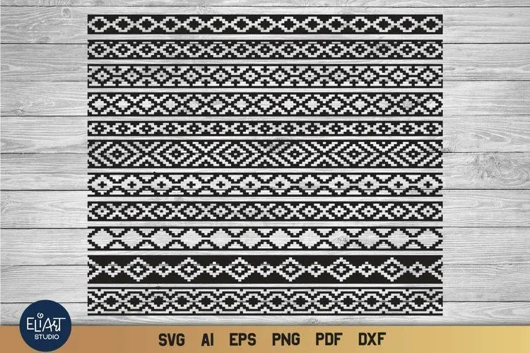 Guarda Pampa SVG Borders | Tribal Pattern SVG