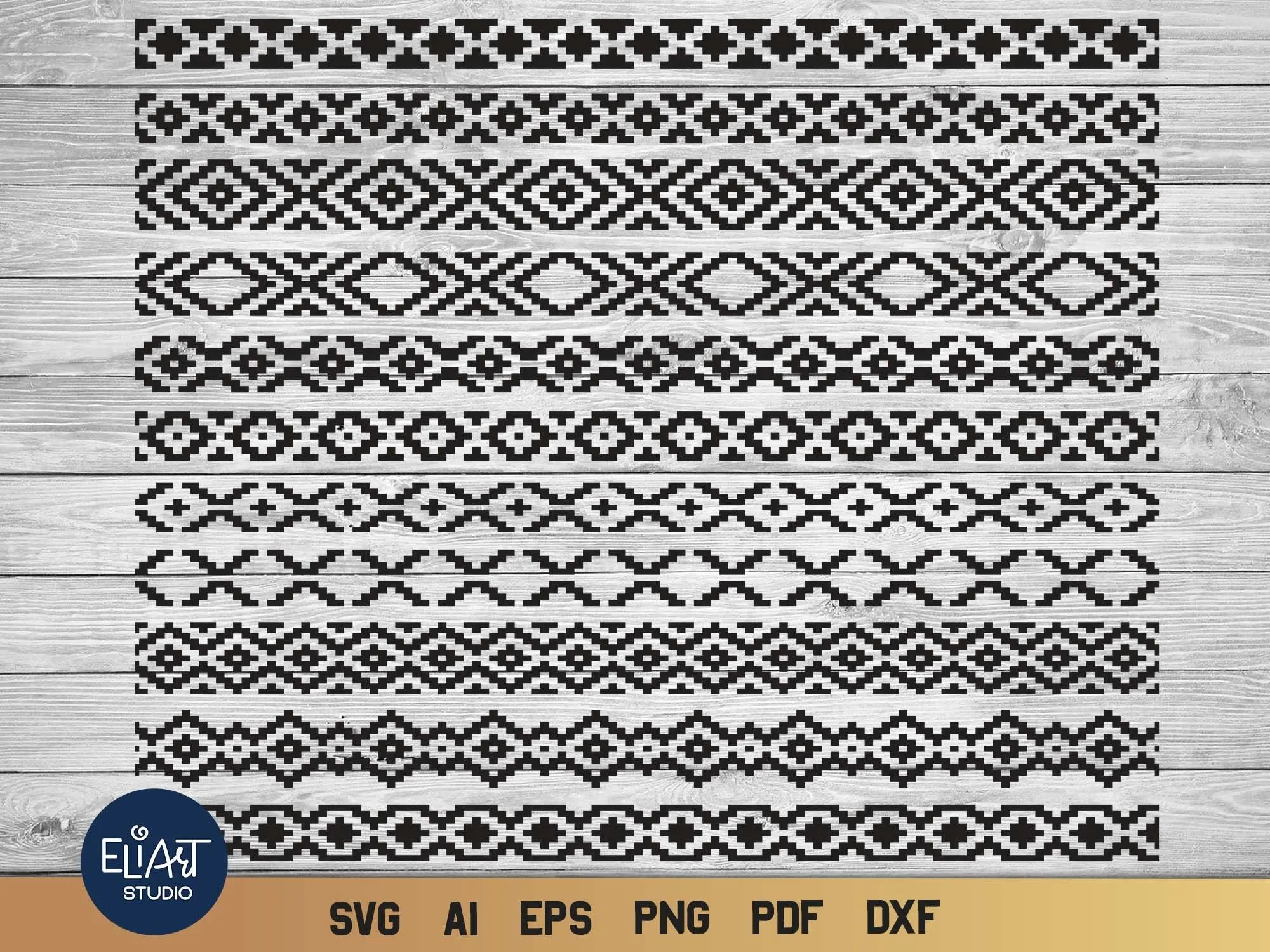 Guarda Pampas SVG Borders Tribal Pattern SVG Argentian - Etsy México