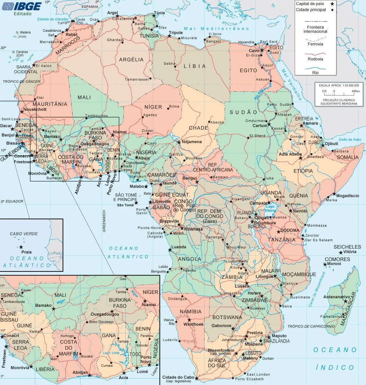 Guarugeo na África: Mapas