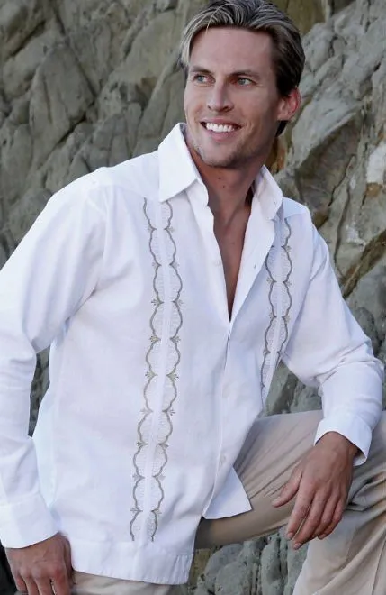 guayabera-Camisas para Hombre-Identificación del producto: